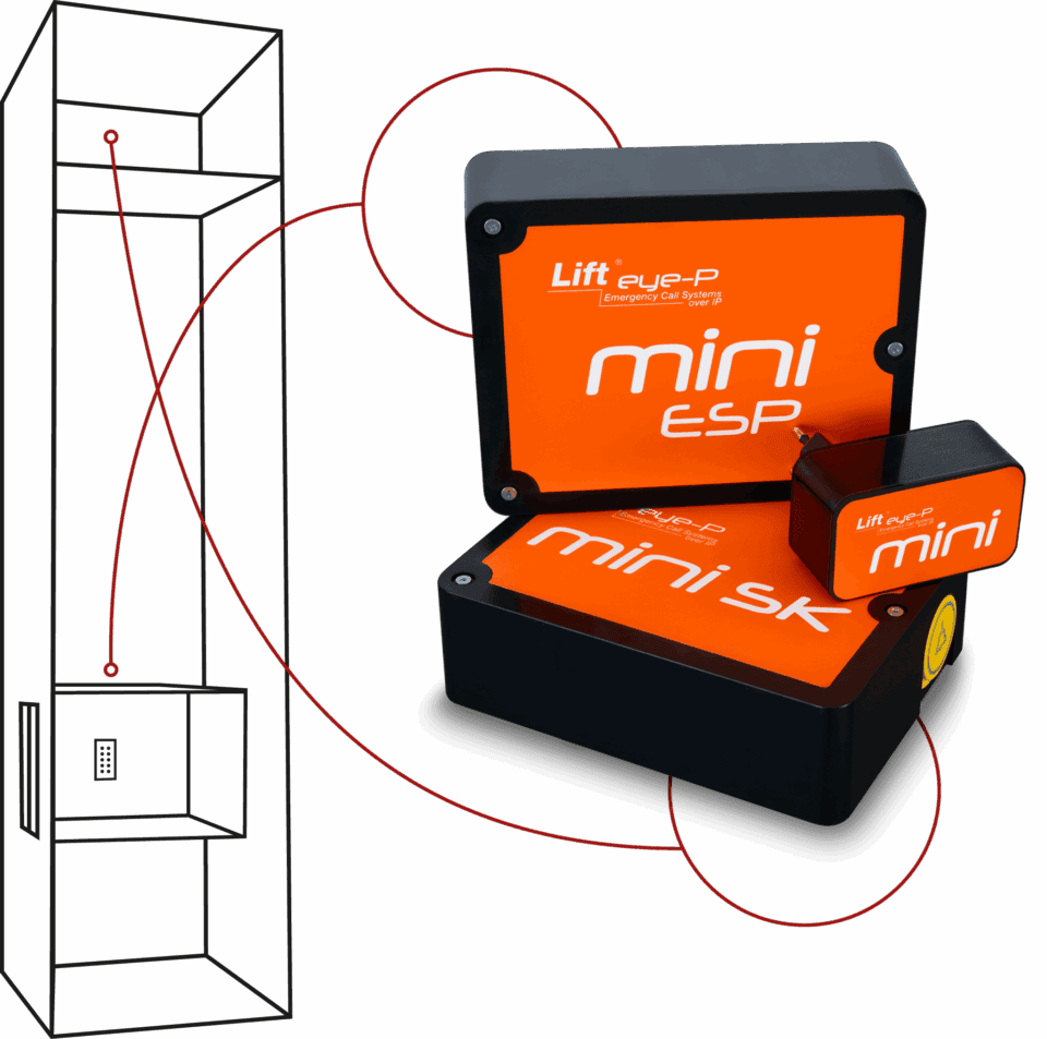 Lift eye-P duo Aufzugs-Notrufsystem von alcomtec