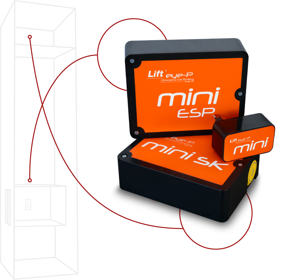 Lift eye-P duo Aufzugs-Notrufsystem von alcomtec