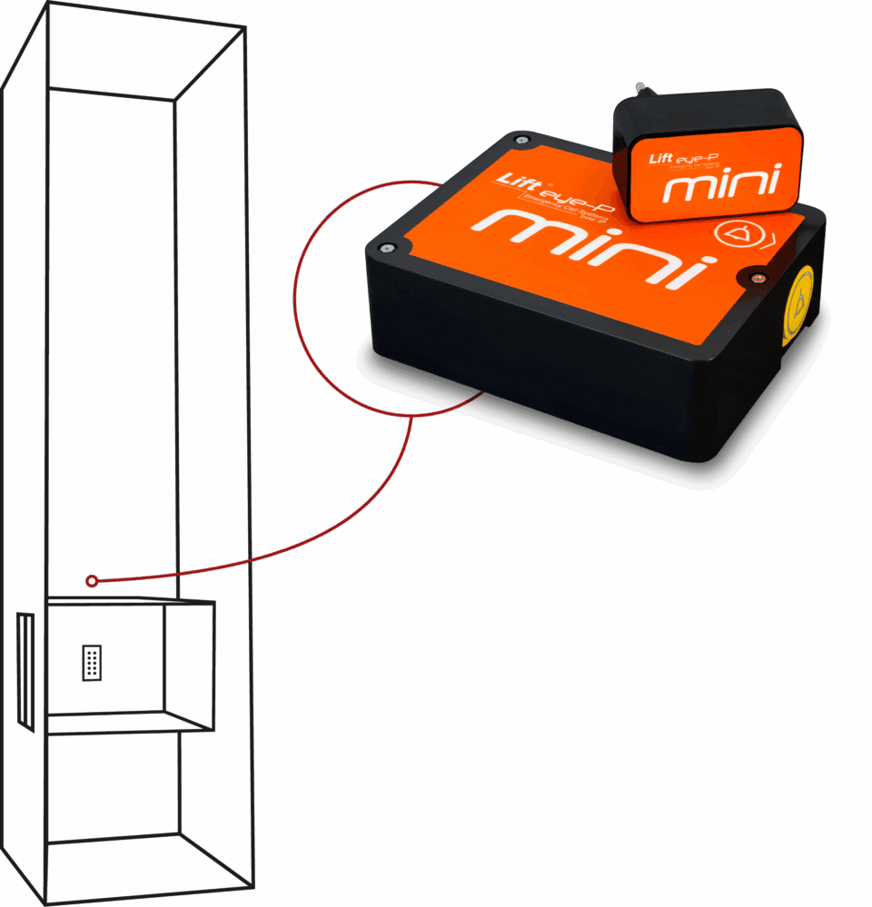 Lift eye-P mini Aufzugs-Notrufsystem von alcomtec